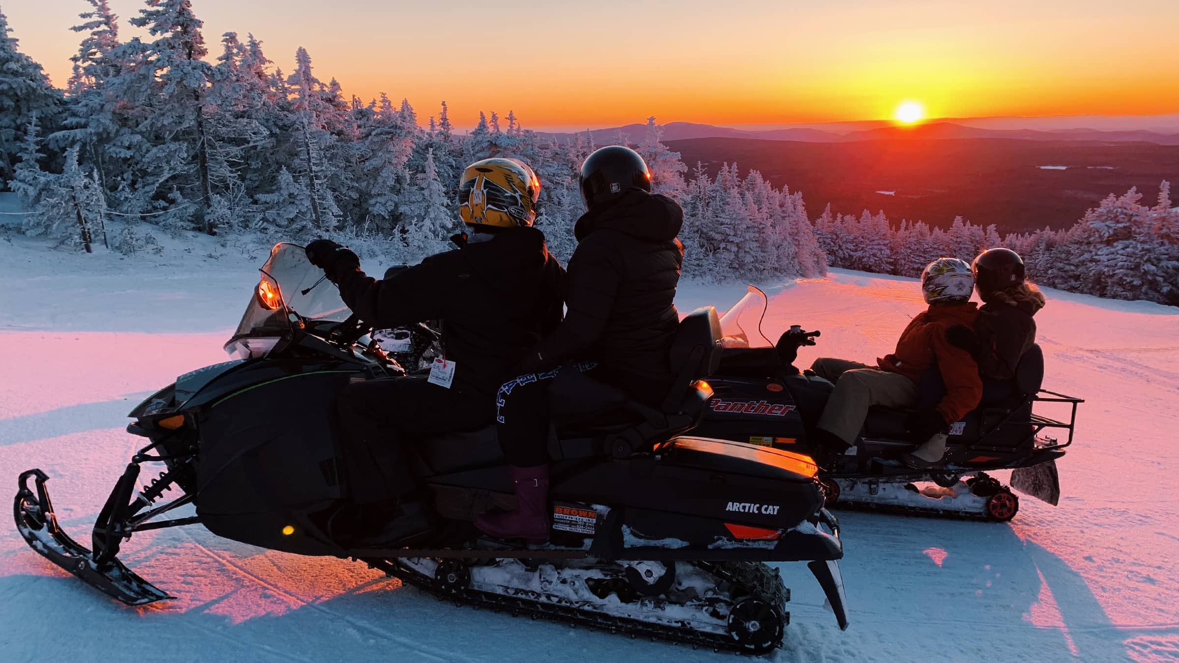 Snowmobiling in Breck